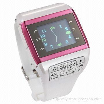 Watch Phone with Quadband Single SIM Card, Touchscreen, Hidden Camera and Multicolor